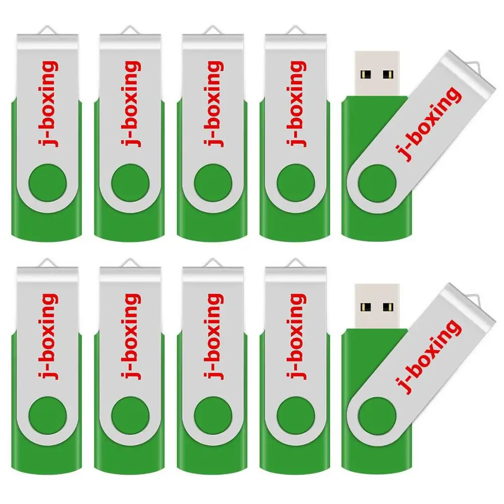 J-боксерские USB флеш-накопители 64MB 128MB маленькая Емкость Флешки 256MB 512MB металлические флешки USB 2,0 Память зеленый 10 шт