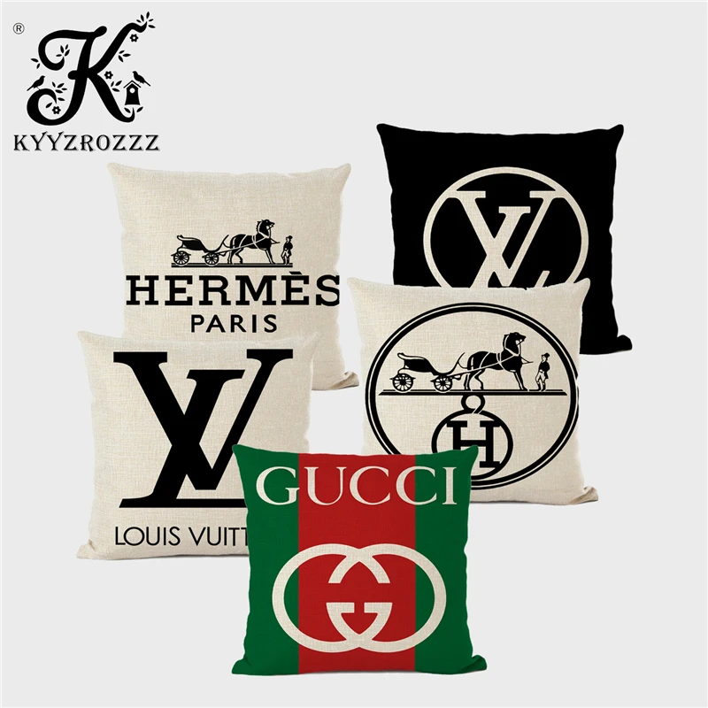 

High Quality Fashionable Decorative Cushion Cover Text Linen Print Home Waist Pillow Sofa Car Throw Pillowcase Almofada45*45CM