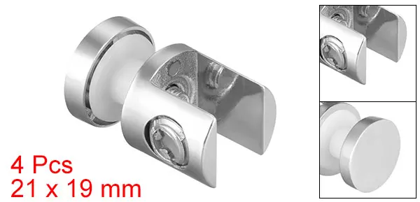 Single 10-12mm 4pcs Uxcell 2/4/10 шт. Стекло кронштейны для полок одиночный/двухсторонний регулируемый браслет из цинкового сплава Стекло зажим держатель для 8-10/10-12 мм толщиной - Цвет: Single 10-12mm 4pcs