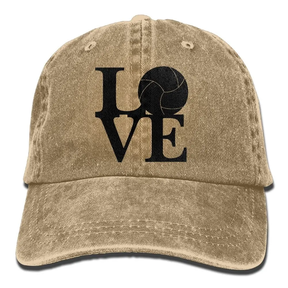 Люблю волейбол унисекс бейсбольная кепка хлопок деним Регулируемая охотничья Кепка для мужчин и женщин