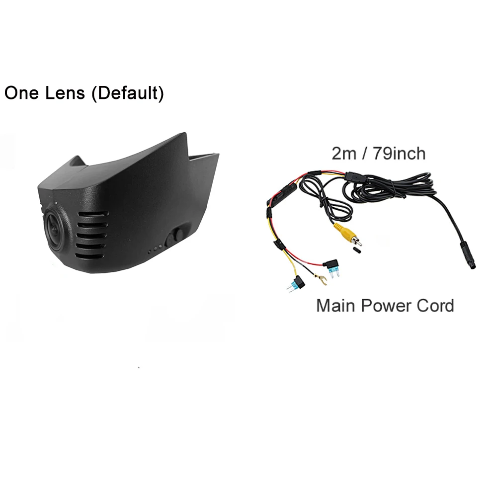 Black Single Camera Автомобильный регистратор DVR видеорегистратор камера Wifi цифровой видеорегистратор для Volkswagen VW Tiguan L MK2 - Название цвета: Black Single Camera