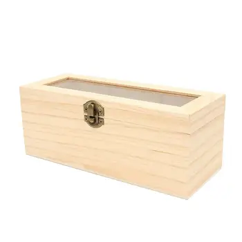 

Vintage Wooden Tea Bag Storage Box Jewelry Organizer Storage Box 5 Compartments Tea Box Organizer Wood Sugar Packet Container