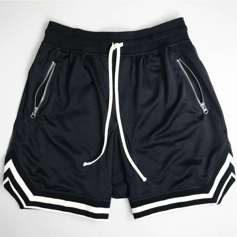 

Gym Shorts Mesh Solid Color Wicking Breathable Loose Casual Sports Basketball Hip Hop Short Shorts
