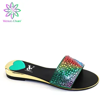 

2020 Italian Summer New Arrivals Shoes Italian Women's Party Shoes with Shinning Crystal