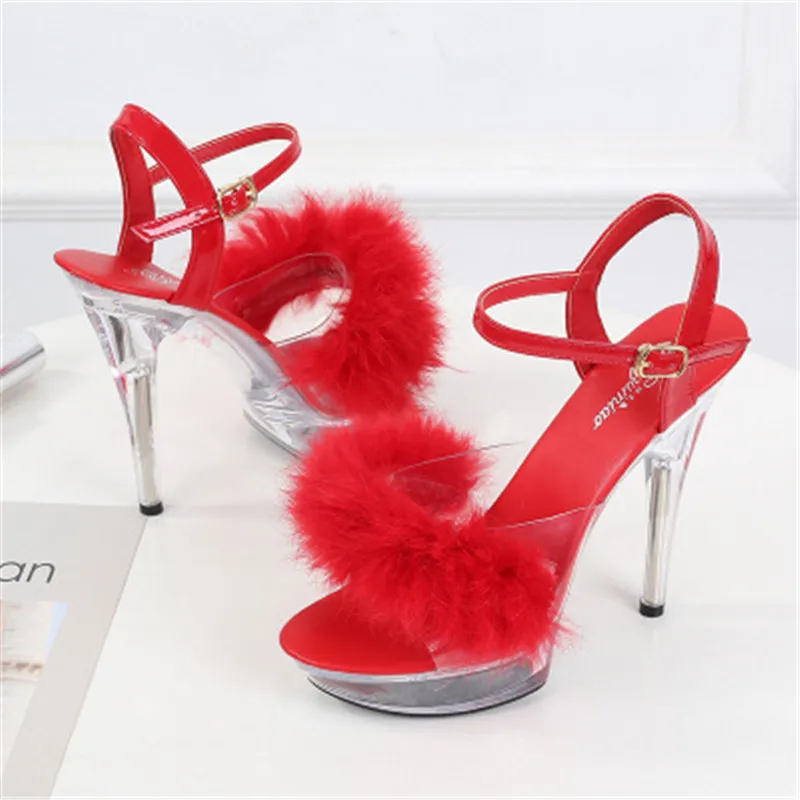 

Maomao sandal female 2020 new summer fashion 13-15cm versatile sexy high-heel stage model stiletto sandals