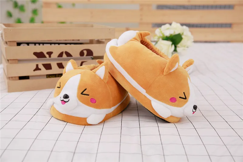 Kawaii Corgi Fluffy Slippers - Limited Edition