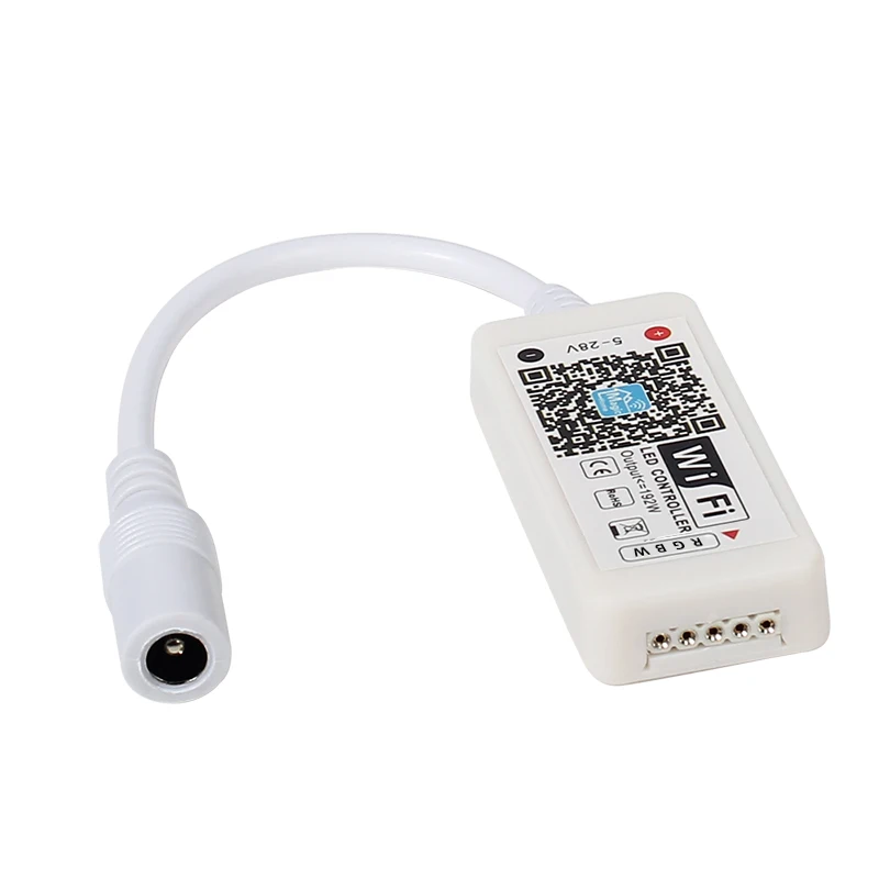 DC12V мини светодиодный wifi RGBW контроллер с DC Женский Iphone, Ipad, IOS/Android мобильный телефон беспроводной для SMD5050 2835 RGBW светодиодные полосы
