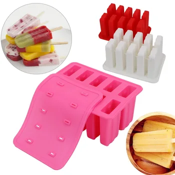 

Popsicle Maker DIY Ice Cream Cube Tools Silicone Ice Cream Tubs Pop Lolly Frozen Mold With Cover Tray Bags 50 Sticks