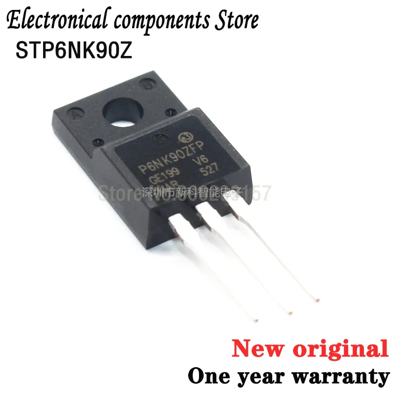 100% новый оригинальный один год гарантии STP6NK90Z P6NK90Z TO-220 6A 900V транзистор STP6NK90ZFP P6NK90ZFP