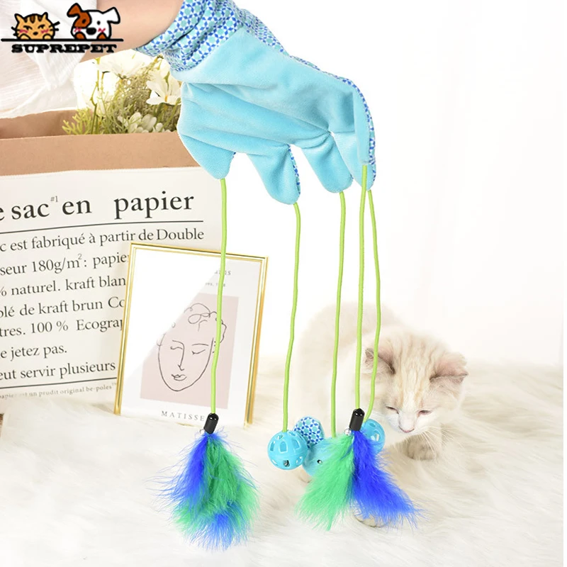 SUPREPET кошка игрушка интерактивная игрушка для кошек, перчатки для кошек котёнок Кот Игрушка Мышь с колокольчиками мячи для животных перчатки "Кошка" игрушка katten speelgoed