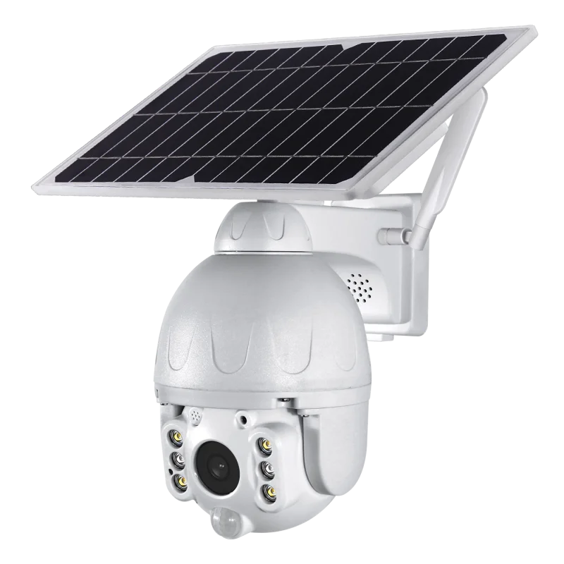 

2MP HD приложения Tuya с датчиком движения, двухсторонний Интерком, 360 градусов, Wi-Fi, PTZ, Солнечная камера