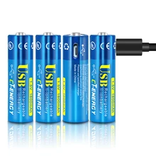 CT ENERGY AA 1,5 V 1600mAh батарея 4 шт USB быстрая зарядка перезаряжаемая литий-полимерная батарея заряжается от кабеля Micro USB