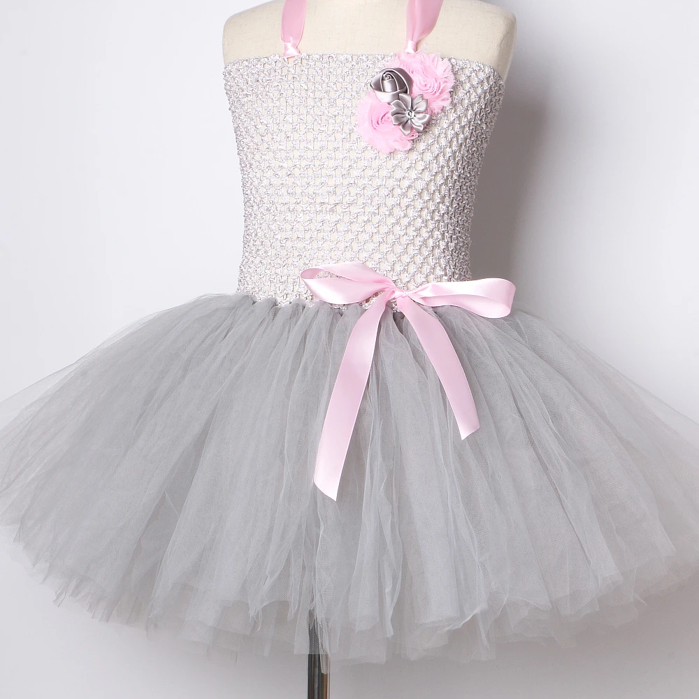 Girls Dress Grey Mouse Costumes Tutu Dress For Kids Halloween Birthday Party
