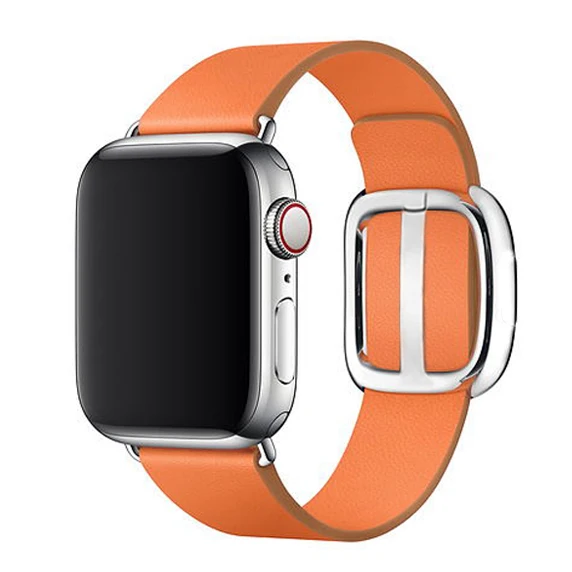 Strap For Apple Watch 5 4 band 44mm 40mm iwatch band 42mm 38mm Modern Buckle Genuine Leather bracelet belt watchband Accessories - Цвет ремешка: sunset color