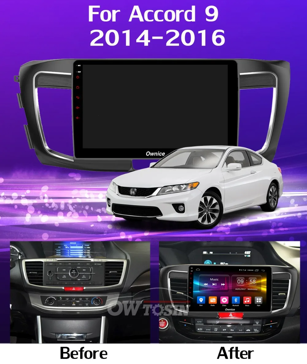 360 ° панорамный 4G SIM Android 9,0 4G+ 64G gps радио CarPlay SPDIF DSP автомобильный мультимедийный плеер для Honda Accord 9