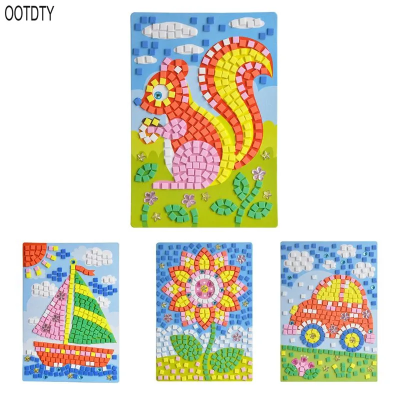 OOTDTY мультфильм 3D трехмерные наклейки эва детские развивающие игрушки