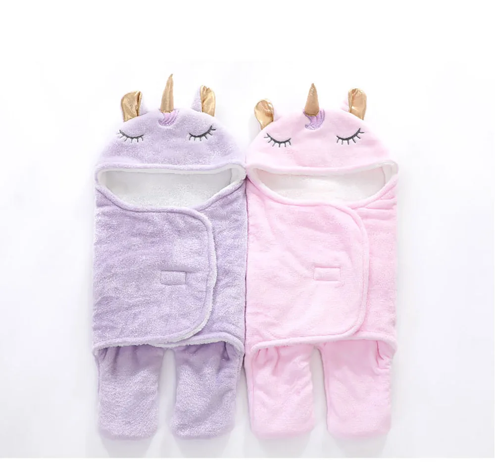Baby Sleeping Bag Ultra-Soft Fluffy Fleece Newborn Blanket
