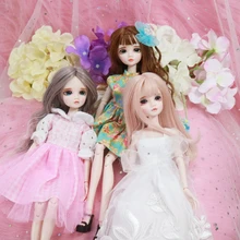 

Free shipping 11'' BJD/SD Doll Toys 16-Jointed Body Fashion Dolls with Clothes Outfit Shoes Hair Makeup Gift Collection birthday