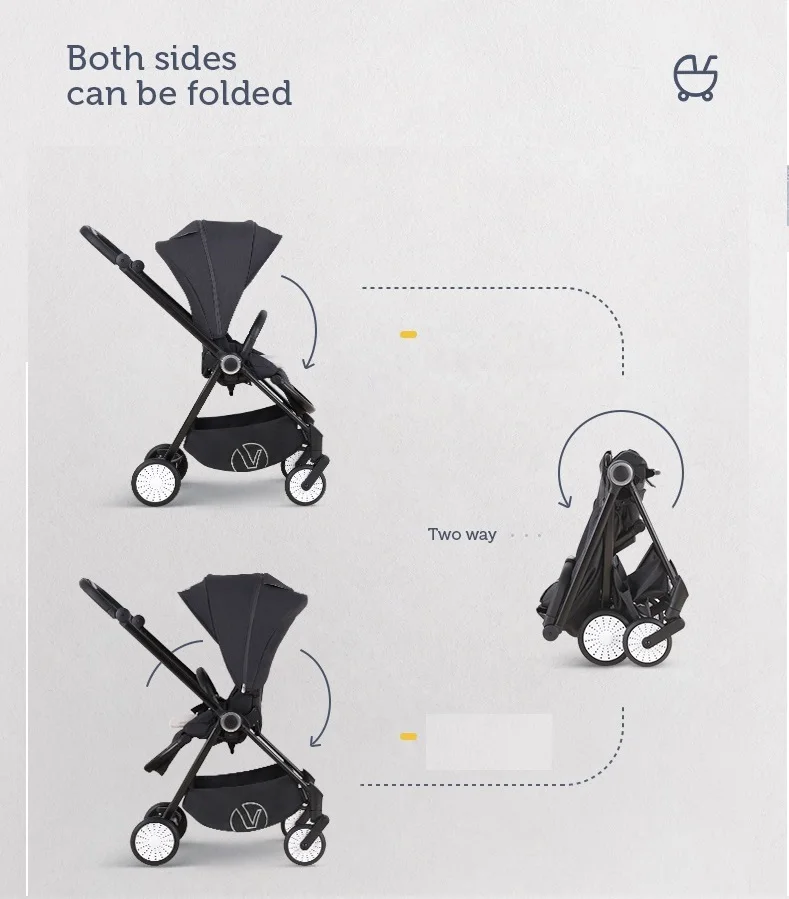  VIKI high landscape light weigh baby strollerportable foldable four wheel stroller kinderwagen baby