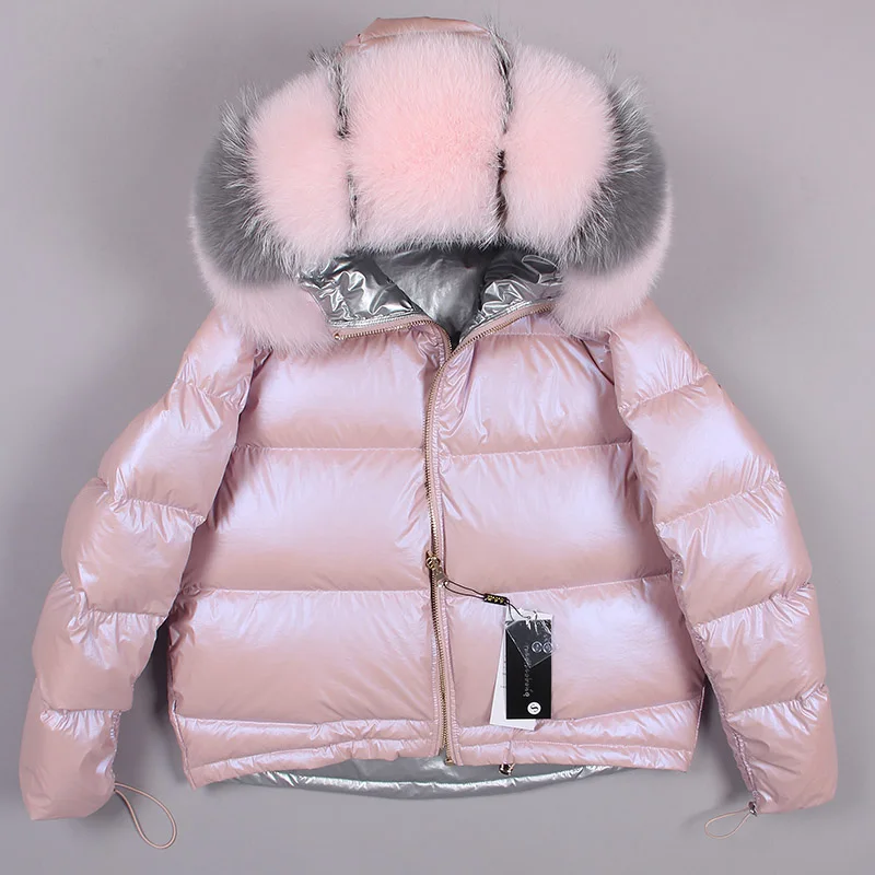 New  Women's down jacket Winter Jacket Women White Duck Down Jacket Big Aritificial Fur Outwear Waterpro