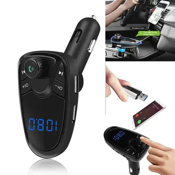 

Car Mp3 Player Wireless Handsfree Car Kit FM Transmitter 2.1A Car Charger Dual USB With LED screen Auto FM Modulator