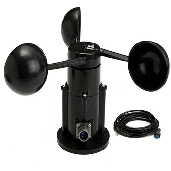 

Three Cups Signal Output Anti Interference Wide Use Instrument Wind Speed Sensor Measurement 0-5V Anemometer With Cable