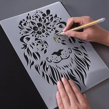 

1 pcs A4 29 * 21cm Many creative animal DIY stencil wall painting scrapbook coloring photo album decorative paper card template