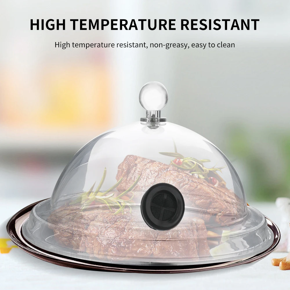 Molecular Cuisine Smoke Hood Food Grade Lid Dome Cover For Smoker Gun Accessory Smoke Infuser Cake Dessert Cover Cup Food Dish