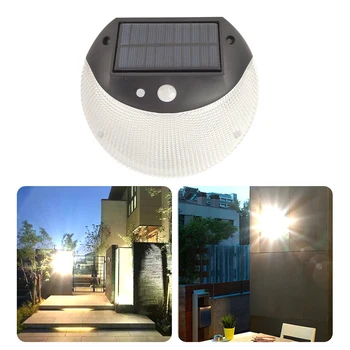 

Round LED Solar Light Outdoor Solar Lamp Powered Sunlight Waterproof Human Body Induction Street Light For Garden Decoration*