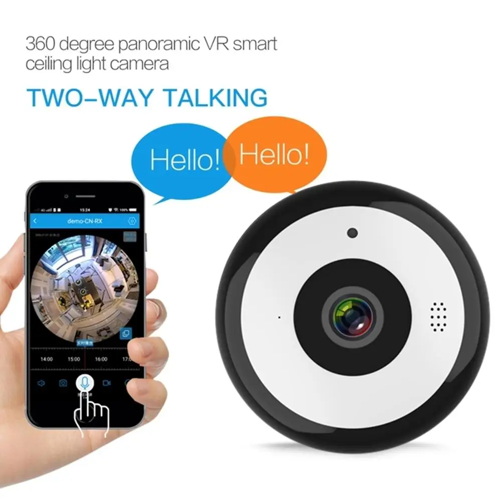 

HD 360 Degree Wifi Camera Panoramic Wide Angle Mini Cctv Camera Smart IPC Wireless Fisheye IP Camera P2P 1080P HD Home Security