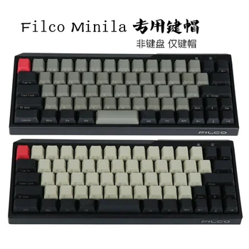 

Mechanical Keyboard PBT Laser Carving Key Cap Suitable for Filco Minila Black White Side Carving Keycaps