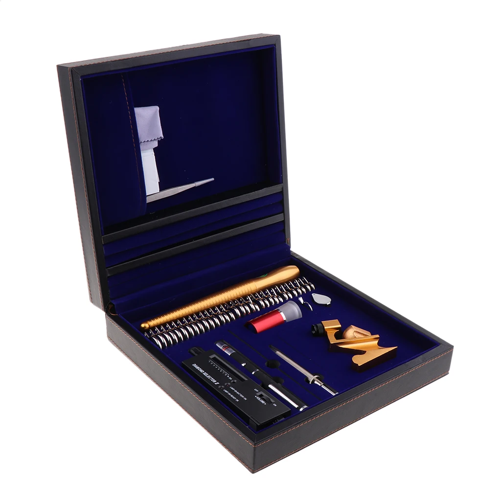 

1 Set Diamond Testing Tools Kit Loupe Mandrel Sizer Gauge Display Tweezer