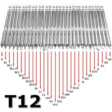 T12 série pontas de ferro de solda para hakko t12 lidar com led interruptor vibração controlador temperatura fx951 FX-952