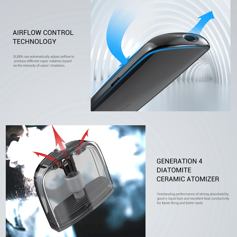 【Новый ARRIVALS】Vape pod Комплект Оригинальный Vaptio Гладкий 13 Вт Pod системы 400 мАч собран