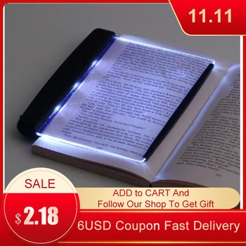 

LED Flat Plate Night Light Book Reading Creative Light Portable Travel Dormitory Led Desk Lamp Eye Protect for Home Bedroom