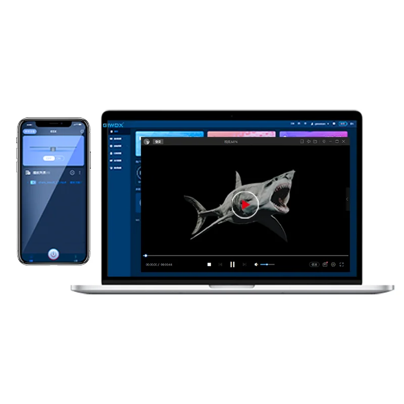 GIWOX Wi Fi 3D голограммный вентилятор для проектора 576 Светодиодный бисер и 512PX