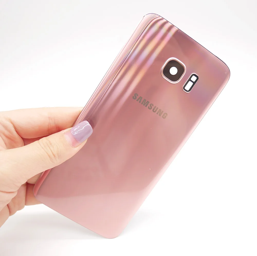 Samsung Galaxy S7 G930F/S7 EDGE G935F Задняя стеклянная крышка батареи Задняя Дверь Корпус чехол samsung S7 Edge Задняя стеклянная крышка