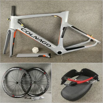 

T1000 UD Colnago Concept carbon road Frames Frameset 700c 50mm carbon wheels Wheelset with 23mm Novatec A271 hubs