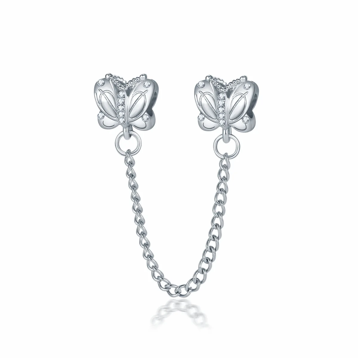 Butterflies Chain Новые оригинальные подвески из сплава с бусинами для кошек, собак, домашних животных, Льва, совы, животных, эмаль, подходит для браслета Pandora, браслет, ожерелье, сделай сам, Женские Ювелирные изделия - Цвет: Butterflies Chain