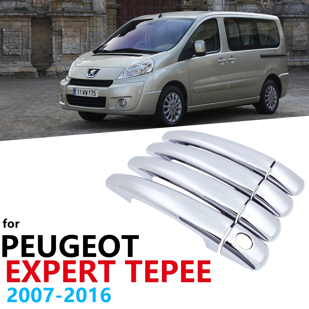 2007-2016 Peugeot Expert Tepee Chrome Door Handle Cover 5Door S.Steel