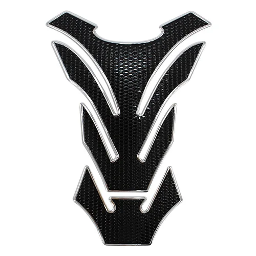 Silver Black Наклейка на мотоцикл наклейка газовый топливный бак накладка протектор наклейки для KTM Suzuki Yamaha Honda Kawasaki Z650 Z750 Z900 YZF CB Универсальный - Цвет: Silver Black
