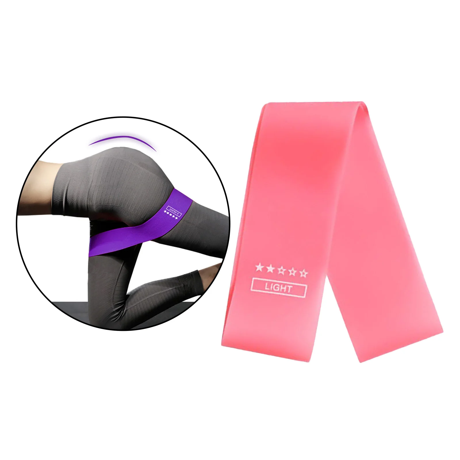 Latex Exercise Resistance Band for Upper & Lower Body Legs and Butt Exercise