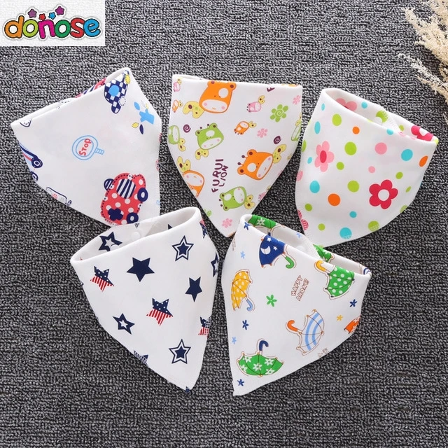 Baby Bibs Waterproof Triangle Cotton Cartoon Child Baberos Bandana Bibs Babador Dribble Bibs Newborn Slabber Absorbent Cloth