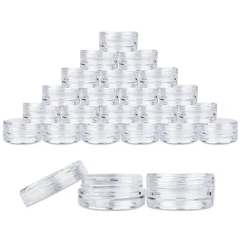

50/100Pcs Plastic 5ml Cosmetic Jar Empty Eyeshadow Case Face Cream Bottles Glitter Container Eye shadow Nail Pots Beauty tools