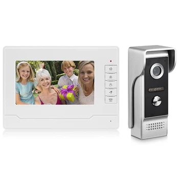 

7 Inch Video Intercom Cable Home Video Access Control System Waterproof Rain Infrared Camera Two-Way Audio,with Camera Video Eu
