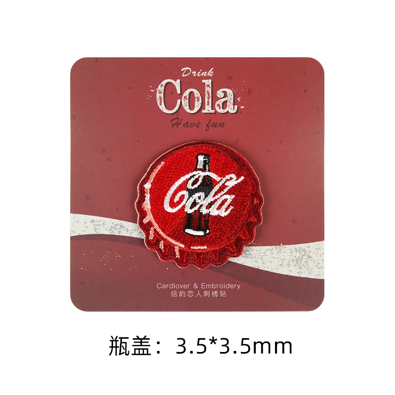 B 1 шт., модная наклейка для вышивания стикеров с надписью «drink Cola», одежда, шляпа, наклейка для телефона, сделай сам, планировщик, декоративные наклейки для рукоделия - Цвет: B