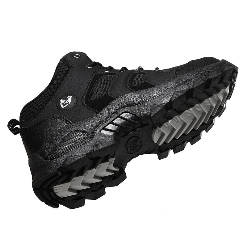 Large Size Outdoor Ankle Boots Men Snow Boots Fashion Lace Up Casual Sneakers Leather Winter Cowboy Footwear Hiking Shoes Spring