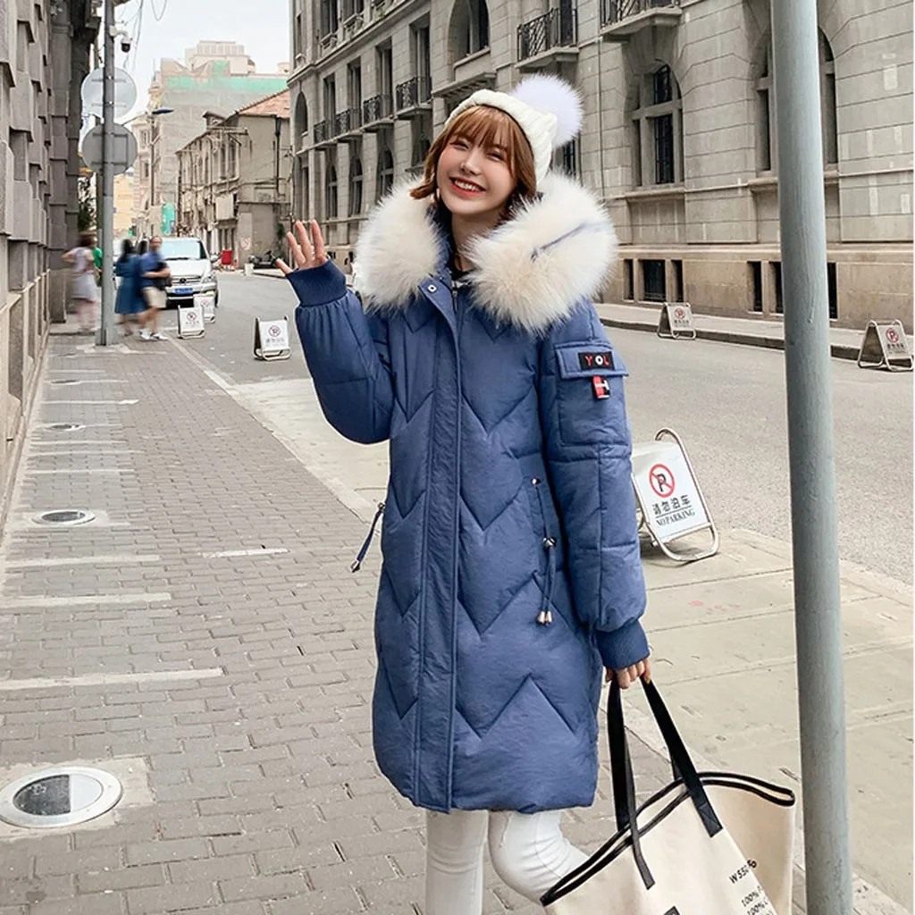 Abrigos mujer invierno зимнее пальто женское повседневное свободное плотное пальто с длинным рукавом зимняя куртка хлопковая одежда chaqueta mujer