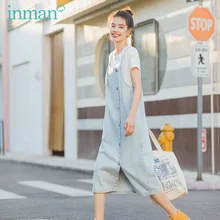 INMAN 2020 Summer New Arrival Literary Iean Suspenders With Leisure Short Sleeve T-shirt Two-piece Suit INMAN 2020 Summer New Arrival Literary Iean Suspenders With Leisure Short Sleeve T-shirt Two-piece Suit