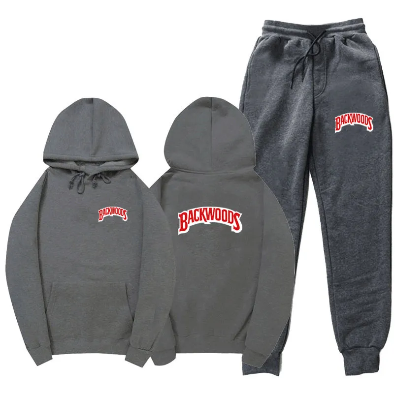 Dark gray-SH010 Модная уличная одежда BACKWOODS комплект с толстовкой, спортивный костюм для мужчин, комплекты теплой спортивной одежды, толстовки и штаны, костюм, повседневный костюм с толстовкой - Цвет: Dark gray-SH010
